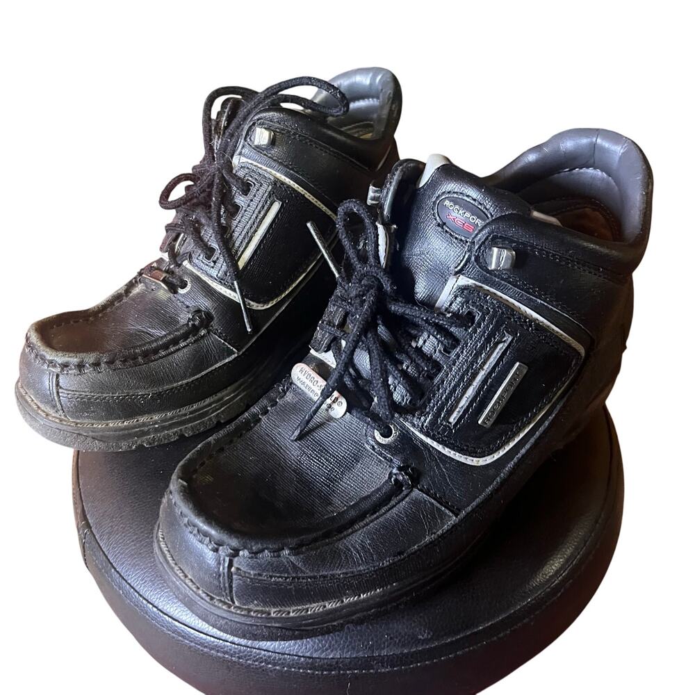 Rockport XCS Boots Hiking Shoes Leather black kids 5.5